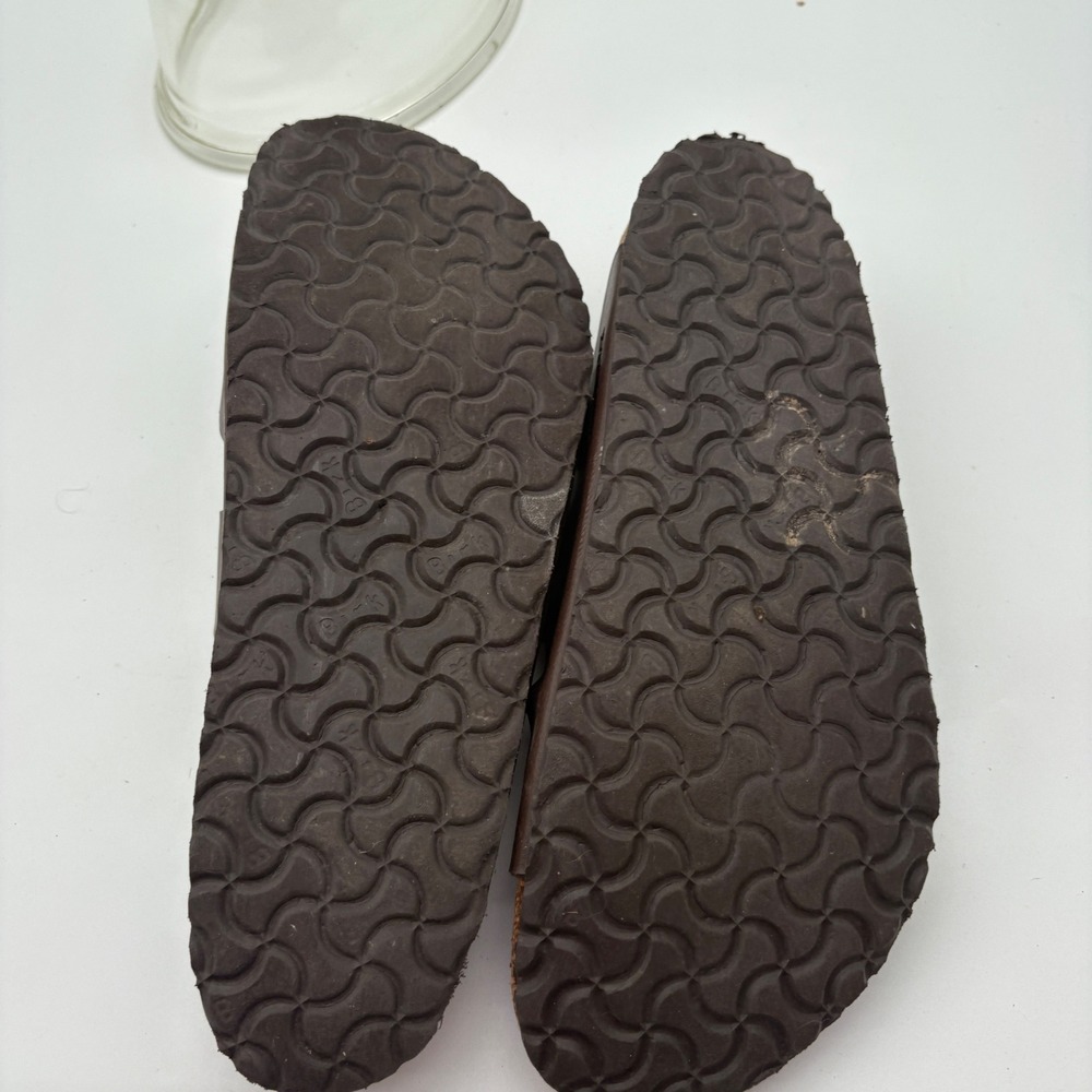 Birkenstock Arizona Dark Brown Leather Sandal Mens 13 EU 46 Two Strap Slide - Picture 10 of 10